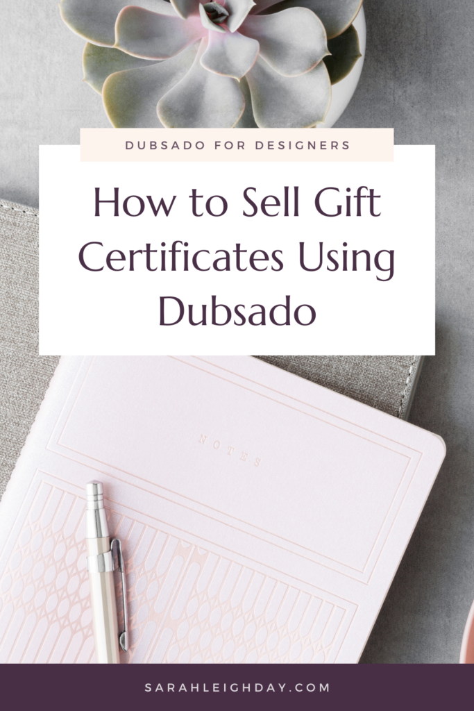 How to sell gift certificates using Dubsado